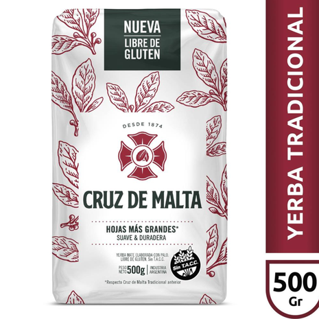 Cruz de Malta Traditional Argentine Yerba Mate 500 g 1.1 lb bag