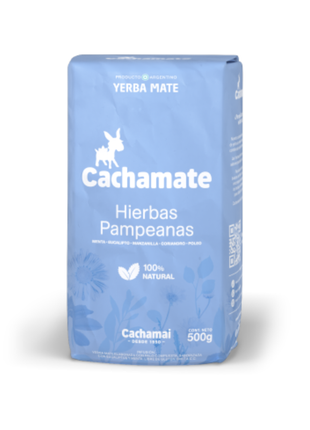 Cachamate Hierbas Pampeanas (Menta y Eucalipto) Argentine Yerba Mate, 500 g / 1.1 lb bag