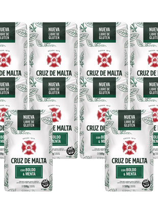 Cruz de Malta Boldo and Mint Argentine Yerba Mate 500 g pack of 10