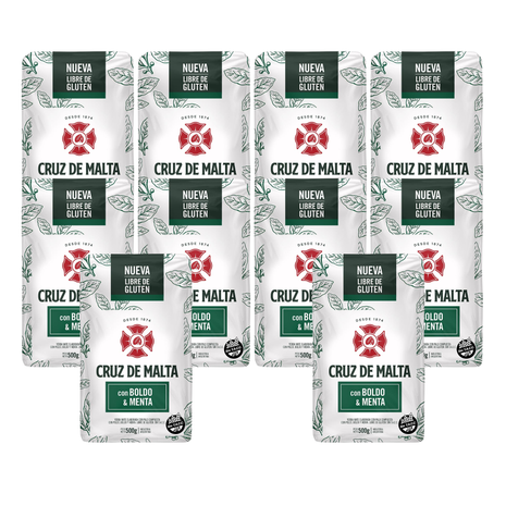 Cruz de Malta Boldo and Mint Argentine Yerba Mate 500 g pack of 10