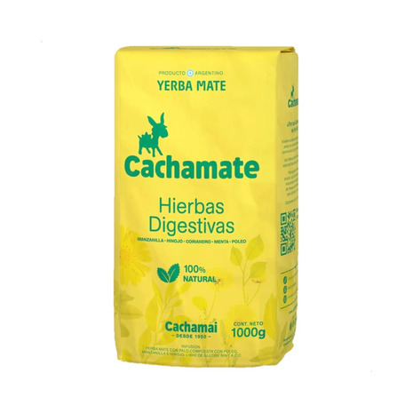 Cachamate Hierbas Digestivas Argentine Yerba Mate, 1 kg / 2.2 lb bag