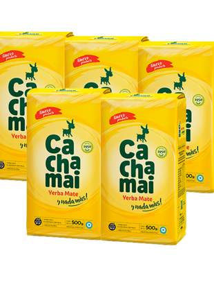 Cachamate Amarilla Argentine Yerba Mate, 500 g (Pack of 5) (2.5 kg)