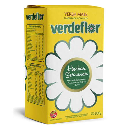 Verdeflor Hierbas Serranas Argentine Yerba Mate, 500 g / 1.1 lb bag