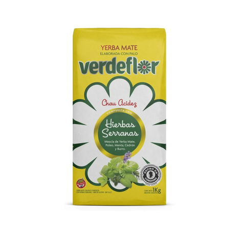 Verdeflor Hierbas Serranas Argentine Yerba Mate, 1 kg / 2.2 lb bag