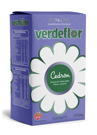 Verdeflor Cedrón Chau Acidez Argentine Yerba Mate, 500 g / 1.1 lb bag