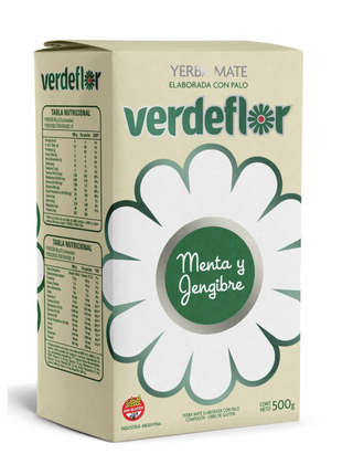 Verdeflor Menta y Jengibre Argentine Yerba Mate, 500 g / 1.1 lb bag