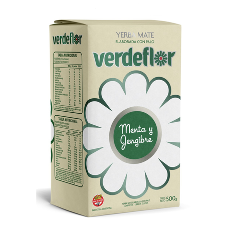 Verdeflor Menta y Jengibre Argentine Yerba Mate, 500 g / 1.1 lb bag