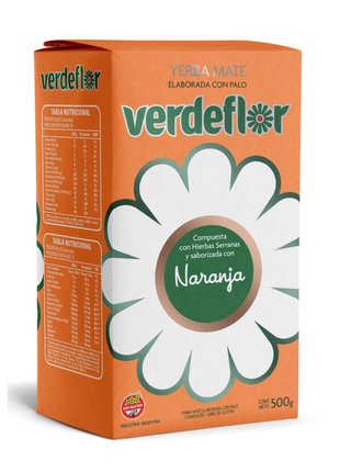 Verdeflor Sabor Naranja Argentine Yerba Mate, 500 g / 1.1 lb bag
