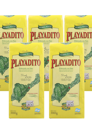 Playadito Suave Argentine Yerba Mate, 1000 g (Pack of 5)