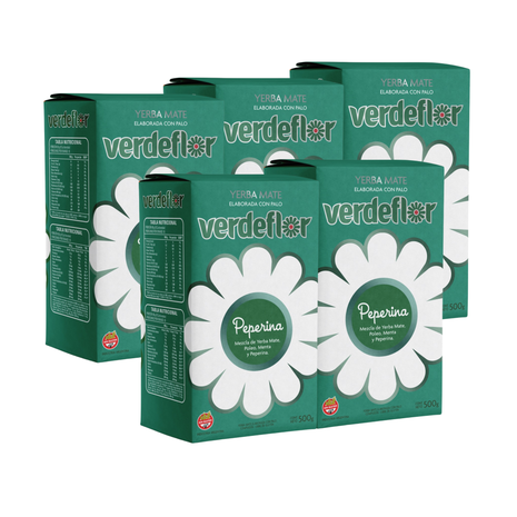 Verdeflor Peperina Argentine Yerba Mate, 500 g (Pack of 5) (2.5 kg)