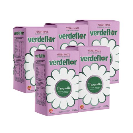 Verdeflor Manzanilla Argentine Yerba Mate, 500 g (Pack of 5) (2.5 kg)