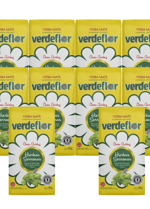 Verdeflor Hierbas Serranas Argentine Yerba Mate, 500 g (Pack of 10) (5 kg)