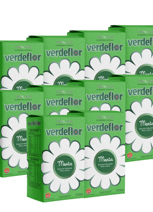 Verdeflor Con Menta Argentine Yerba Mate, 500 g (Pack of 10) (5 kg)