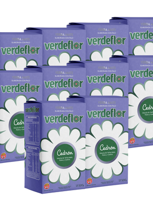 Verdeflor Cedrón Chau Acidez Argentine Yerba Mate, 500 g (Pack of 10) (5 kg)