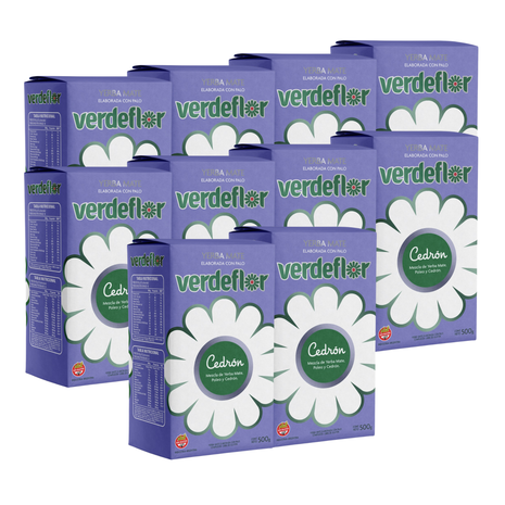 Verdeflor Cedrón Chau Acidez Argentine Yerba Mate, 500 g (Pack of 10) (5 kg)
