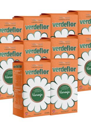 Verdeflor Sabor Naranja Argentine Yerba Mate, 500 g (Pack of 10) (5 kg)