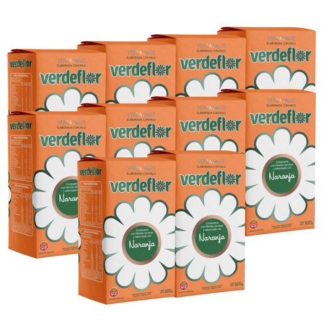 Verdeflor Sabor Naranja Argentine Yerba Mate, 500 g (Pack of 10) (5 kg)