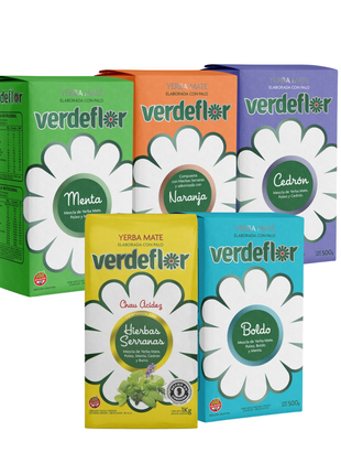 Verdeflor Combo Variedades Argentine Yerba Mate, 500 g (Pack of 5) (2.5 kg)