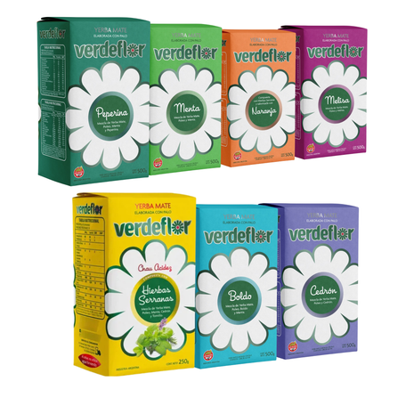 Verdeflor Combo Variedades Argentine Yerba Mate, 500 g (Pack of 7) (3.5 kg)