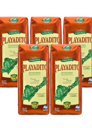 Playadito Despalada Argentine Yerba Mate, 500 g (Pack of 5)