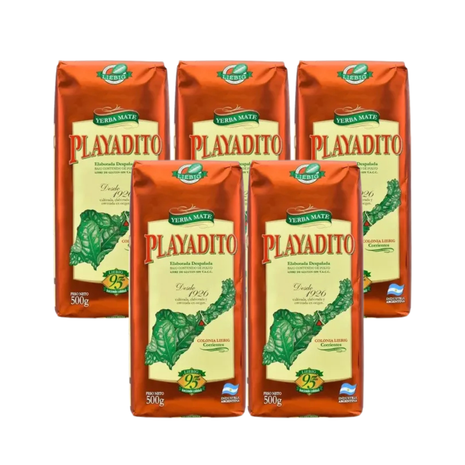 Playadito Despalada Argentine Yerba Mate, 500 g (Pack of 5)