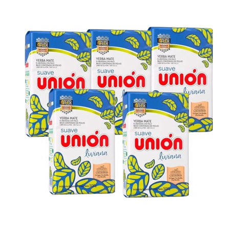 Yerba Mate Unión Suave Liviana 500 g (Pack x5)