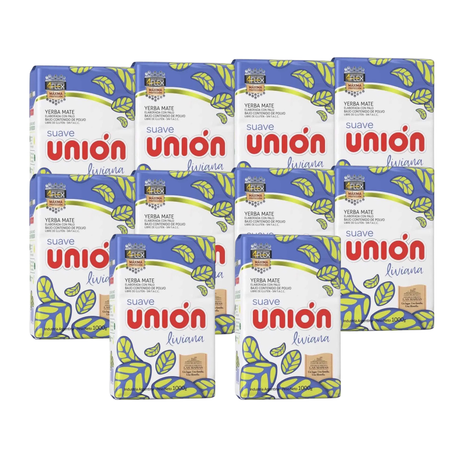 Yerba Mate Unión Suave Liviana 1 kg (Pack x10)