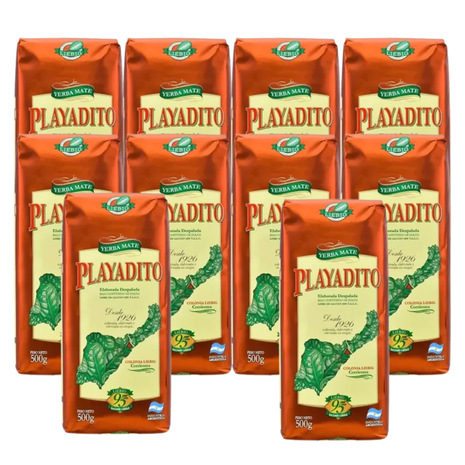 Playadito Despalada Argentine Yerba Mate, 500 g (Pack of 10)