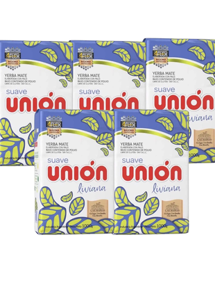 Yerba Mate Unión Suave Liviana 1 kg (Pack x5)