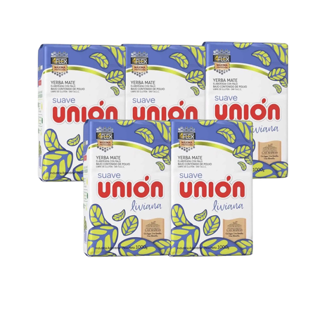 Yerba Mate Unión Suave Liviana 1 kg (Pack x5)