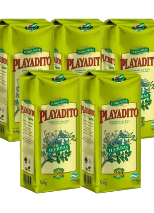 Playadito Organic Argentine Yerba Mate, 500 g (Pack of 5)