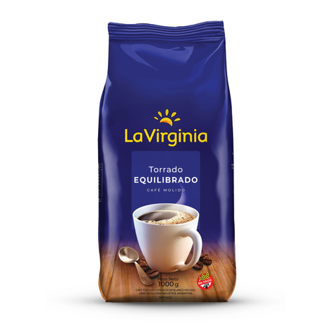 La Virginia Café Molido Torrado Clásico Equilibrado 1kg – Ground Roasted Coffee Balanced