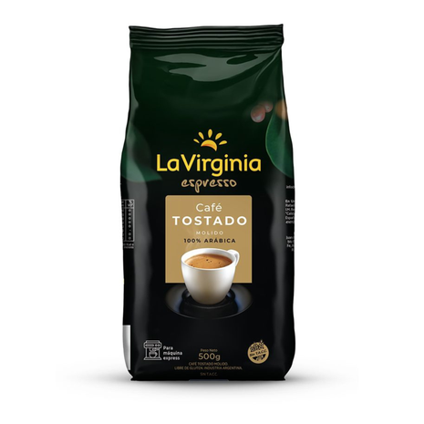 La Virginia Café Espresso Molido 100% Arábica 500g – Espresso Ground Coffee