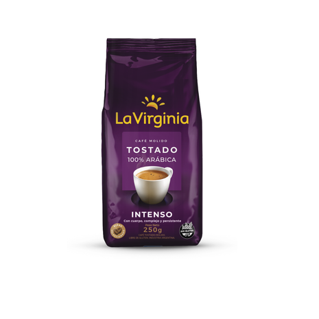 La Virginia Café Molido Tostado Intenso 250g – Ground Roasted Coffee Strong