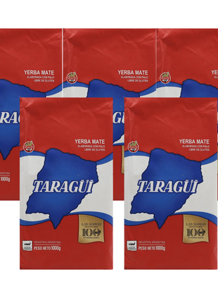Taragui Traditional Argentine Yerba Mate, 1 kg (Pack of 5)