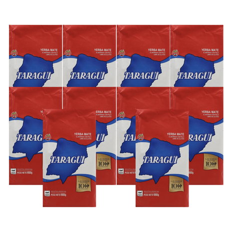 Taragui Traditional Argentine Yerba Mate, 1 kg (Pack of 10)