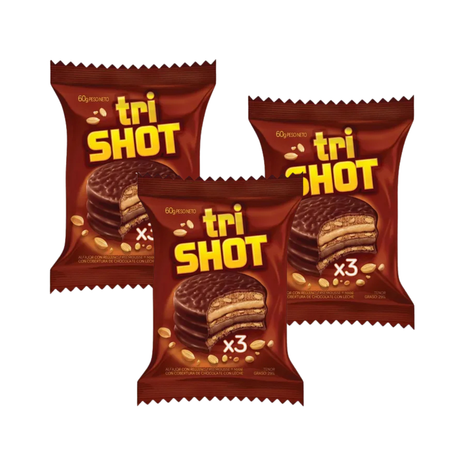 Alfajor Triple SHOT Chocolate (60gr) (Pack x3un) (180gr)