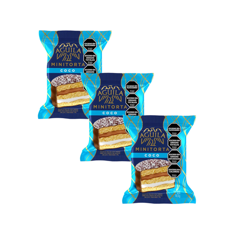 Alfajor Minitorta Aguila COCO (73gr) (Pack de 3u) (219gr)