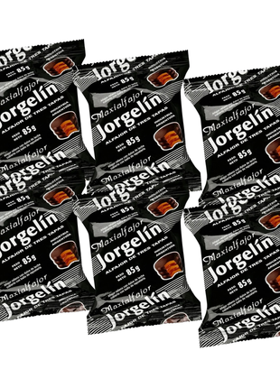 Alfajor Jorgelín Triple Negro, Relleno con Dulce de Leche (85gr) (Pack x6un) (510gr)