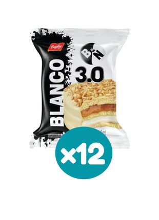 Alfajor Blanco & Negro 3.0, BLANCO (73.5gr) (Pack de 12u) (880gr)