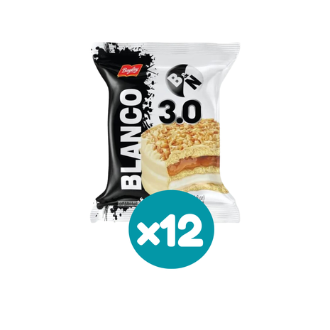 Alfajor Blanco & Negro 3.0, BLANCO (73.5gr) (Pack de 12u) (880gr)
