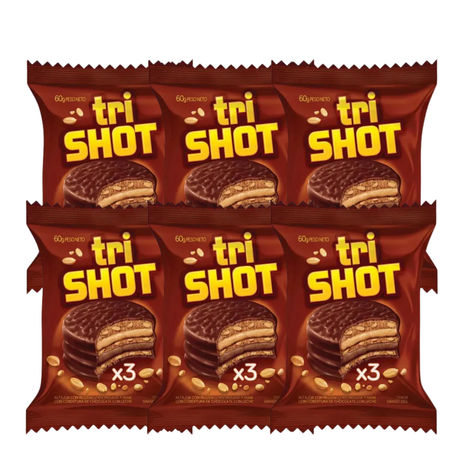 Alfajor Triple SHOT Chocolate (60gr) (Pack de 6u) (360gr)