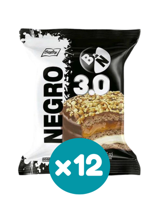 Alfajor Blanco & Negro 3.0, NEGRO (73.5gr.) (Pack de 12u.) (880gr.)