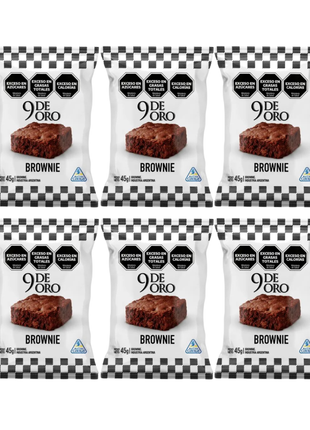 Alfajor Brownie 9 De Oro 45 Gr. (Pack x6un) (270g)