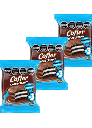 Alfajor triple Cofler CHOCO CREAMY (60gr) Pack x3un (180gr)