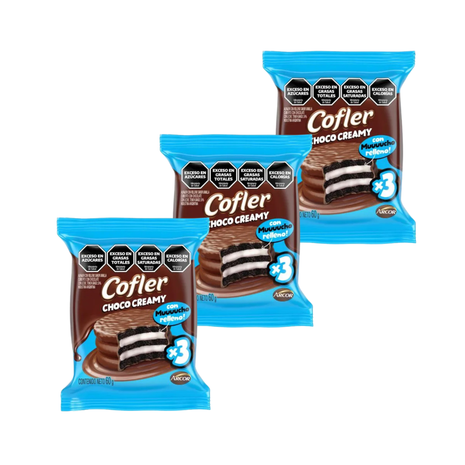 Alfajor triple Cofler CHOCO CREAMY (60gr) Pack x3un (180gr)