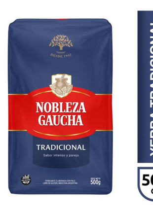 Nobleza Gaucha Traditional Argentine Yerba Mate, 500 g / 1.1 lb bag