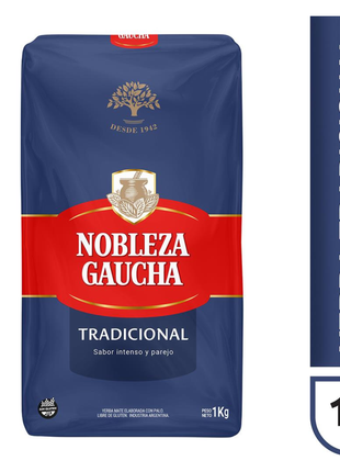 Nobleza Gaucha Traditional Argentine Yerba Mate, 1 kg / 2.2 lb bag