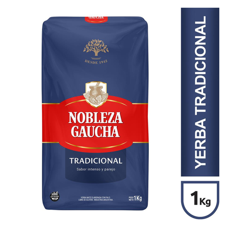 Nobleza Gaucha Traditional Argentine Yerba Mate, 1 kg / 2.2 lb bag