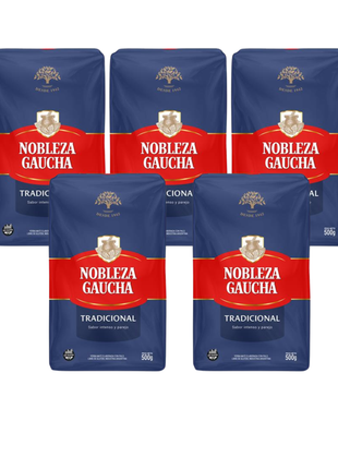 Nobleza Gaucha Traditional Argentine Yerba Mate, 500 g (Pack of 5)